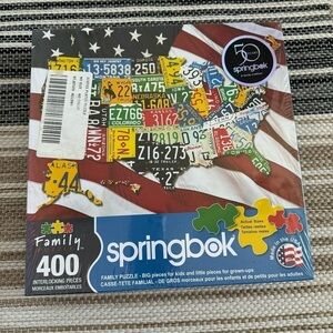 Springbok Family Puzzle States Plates 400 Pieces